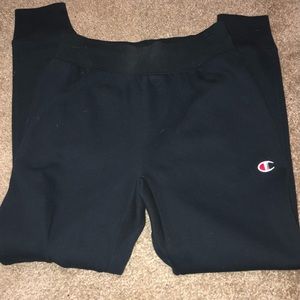 Champion Joggers Black Solid Color